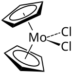 Structure of molybdocene dichloride