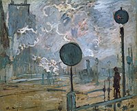 Exterior of Saint-Lazare Station (also known as The Signal) Monet w448.jpg