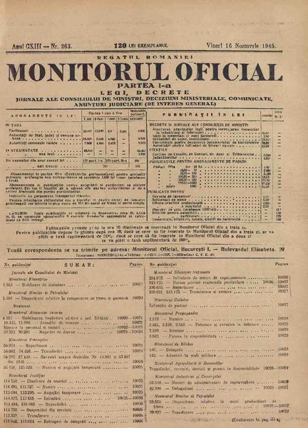 File:Monitorul Oficial al României. Partea 1 1945-11-16, nr. 263.pdf