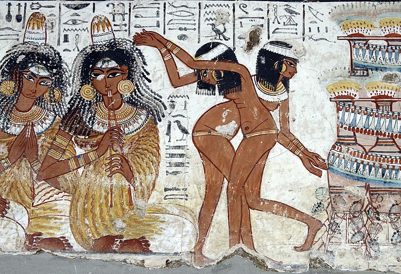 File:Musicians and dancers on fresco at Tomb of Nebamun.jpg