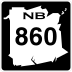 Route 860 marker