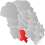 Nissedal markert med rødt på fylkeskartet