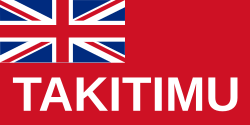 Example of a Red Ensign used by some Maori. NZ-Takitimu-Flag.svg