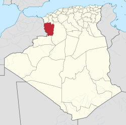 Maakunnan sijainti Algerian kartalla.