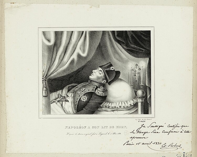 File:Napoléon a son lit de mort. D’après le dessin original fait à Longwood, le 5 mai 1821. G.40655.jpg