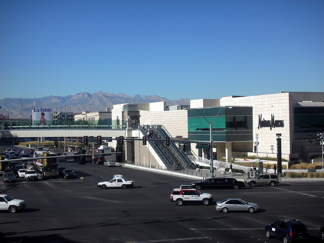 Las Vegas Fashion Show Mall With The Neiman Marcus Store On The Las Vegas  Strip. The Stratosphere Tower Can Be Seen In The Far Background Stock  Photo, Picture and Royalty Free Image.