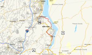 Map of New York State Route 218