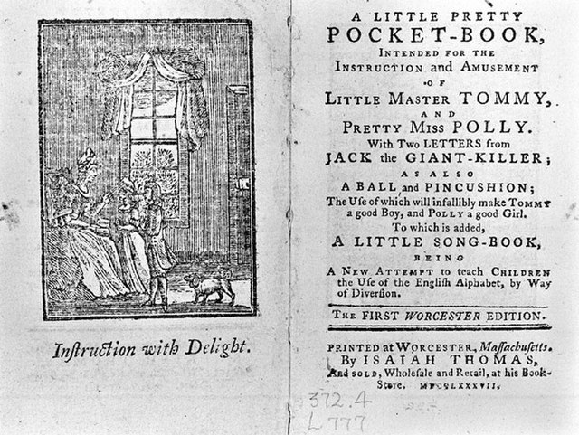 Newbery's A Little Pretty Pocket-Book, originally published in 1744