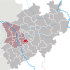Lage der Stadt Wuppertal in Nordrhein-Westfalen