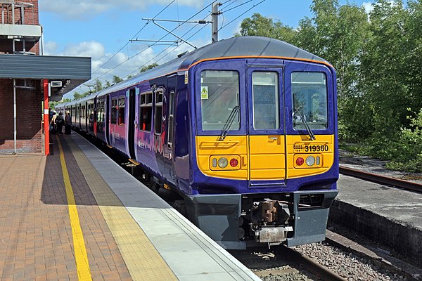 The Northern Electrics Class 319 service operating the Merseyrail City Line from Liverpool, introduced in May 2015