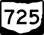 Marcador de la ruta estatal 725
