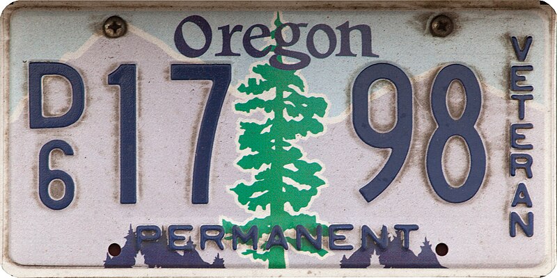File:Oregon 1996 Disabled Veteran Permanent license plate - D6 Prefix.jpg
