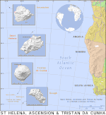 מפות סנט הלנה, אסנשן וטריסטן דה קונה באוקיינוס האטלנטי