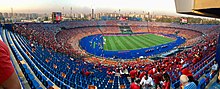 The Cairo International Stadium hosted the final. Panorma Cairo Stadium.jpg