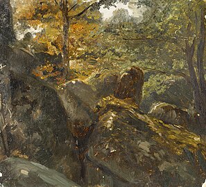 Les rochers du Calvaire en forêt de Fontainebleau, P. Huet