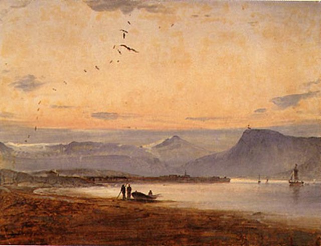 Tromsø, by Peder Balke The painting illustrates the rugged fjords and island terrain in Hålogaland.