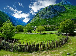 Valbona-völgyi táj Shoshannál