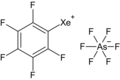 Pentafluorophenylxenon hexafluoroarsenate.png