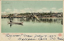 Petoskey viewed from the harbor, circa 1900s