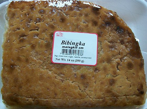 Bibingkang malagkit, a moist version of bibingka