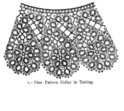 Pine Pattern Collar in Tatting