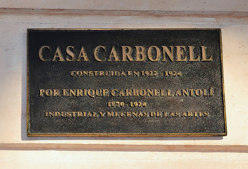 File:Placa a la Casa Carbonell, Alacant.JPG