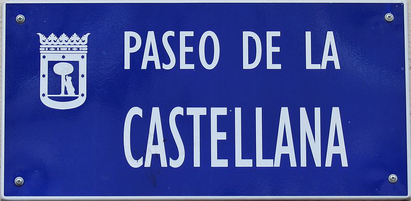 File:Placa del paseo de la Castellana (cropped).JPG