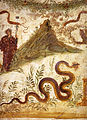 112286 - Pompeii - Bacco-grappolo e il Vesuvio