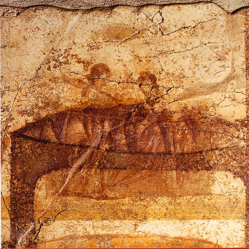 lesbian art Lesbian couple from a series of erotic paintings at the Suburban Baths, Pompeii