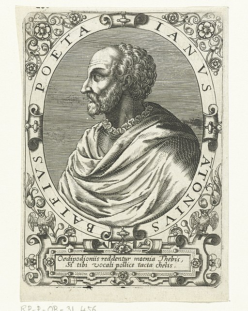 Portret van Jean Antoine de Baïf Ianus Antonius Baifius (titel op object), RP-P-OB-31.456