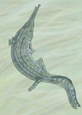 Artistic reconstruction of a Prionosuchus plummeri