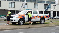 Español: Puesto de control policial del Operativo Sol, Mar del Plata, Argentina English: Police control of Operativo Sol, Mar del Plata, Argentina