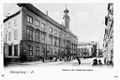 Carte postale représentant l'hôtel de vile et la Brodbänkenstraße, vers 1907