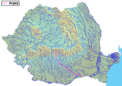 tok řeky na mapě