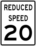 Thumbnail for File:Reduced Speed 20.svg