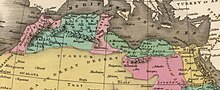 Carte de la régence d'Alger et de ses voisins en 1824