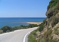 a road in southern Corfu