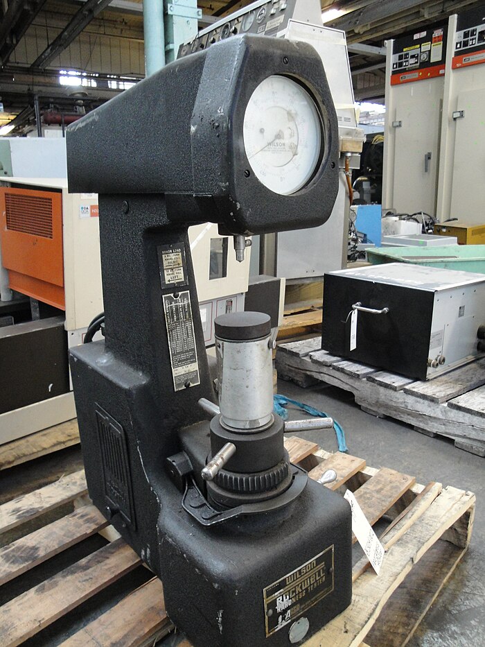 A Rockwell Hardness tester.