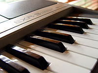 Un teclado electrónico (Roland EXR-3)