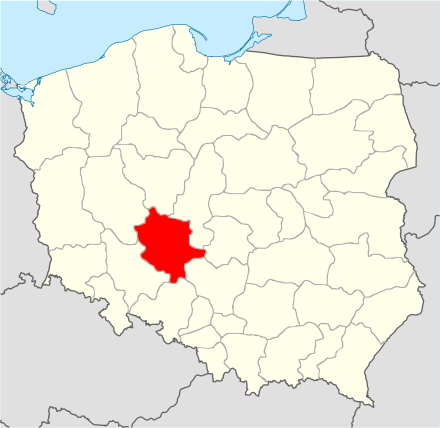 Map of Diocese of Kalisz