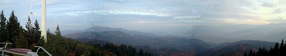 Panoramablick von Norden über Osten nach Süden