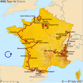 Karte Tour de France 1997