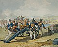 Royal Artillery délogeant la cavalerie française, 1813.