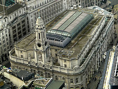 Le Royal Exchange en 2008, vue depuis la Tower 42 voisine