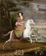 Portrait équestre de Catherine de Neufville, comtesse d'Armagnac, vers 1670