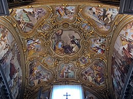 San Martino, Neapel, Chiesa, Cappella di San Martino, affreschi della volta di Paolo Domenico Finoglio (1631)