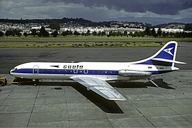 HC-BAE, l'appareil impliqué dans l'accident, ici à l'aéroport international Mariscal Sucre en novembre 1982.