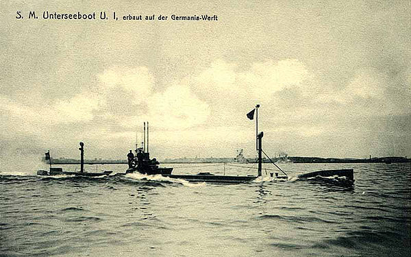 The first German submarine, the SM U-1.