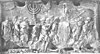 תבליט שער טיטוס ברומא, המתאר שבויים יהודיים הנושאים את כלי המקדש והמנורה.