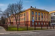 English: Sacyjalistyčnaja street. Minsk, Belarus Беларуская: Вуліца Сацыялістычная. Мінск, Беларусь Русский: Улица Социалистическая. Минск, Беларусь